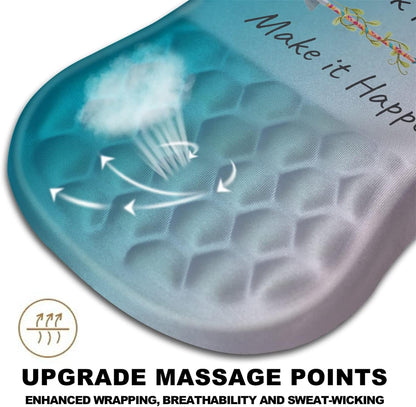 Mouse Pad Wrist Support, Ergonomic Mouse Pad with Massage Dot, Comfortable Computer Mouse Pad for Laptop, Wrist Rest Pain Relief Mousepad with Non-Slip PU Base for Office & Home, 12 x 8 in