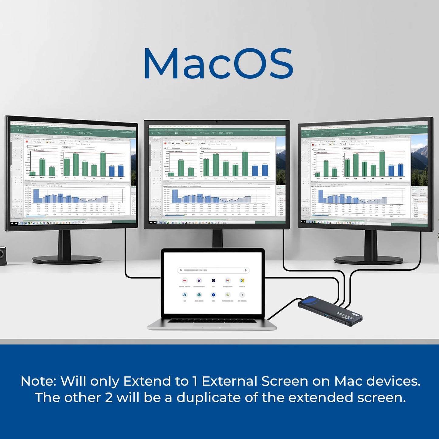 OREI USB-C Triple Monitor Docking Station Splitter – USB-C to 2× HDMI & 1× DisplayPort Adapter, 100W PD, Gigabit Ethernet, 4× USB2.0/3.0, microSD Reader – Windows & Mac Compatible