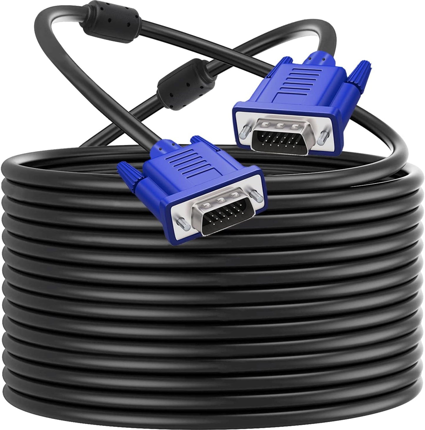 PASOW VGA to VGA Monitor Cable HD15 Male to Male for TV Computer Projector (50 Feet)