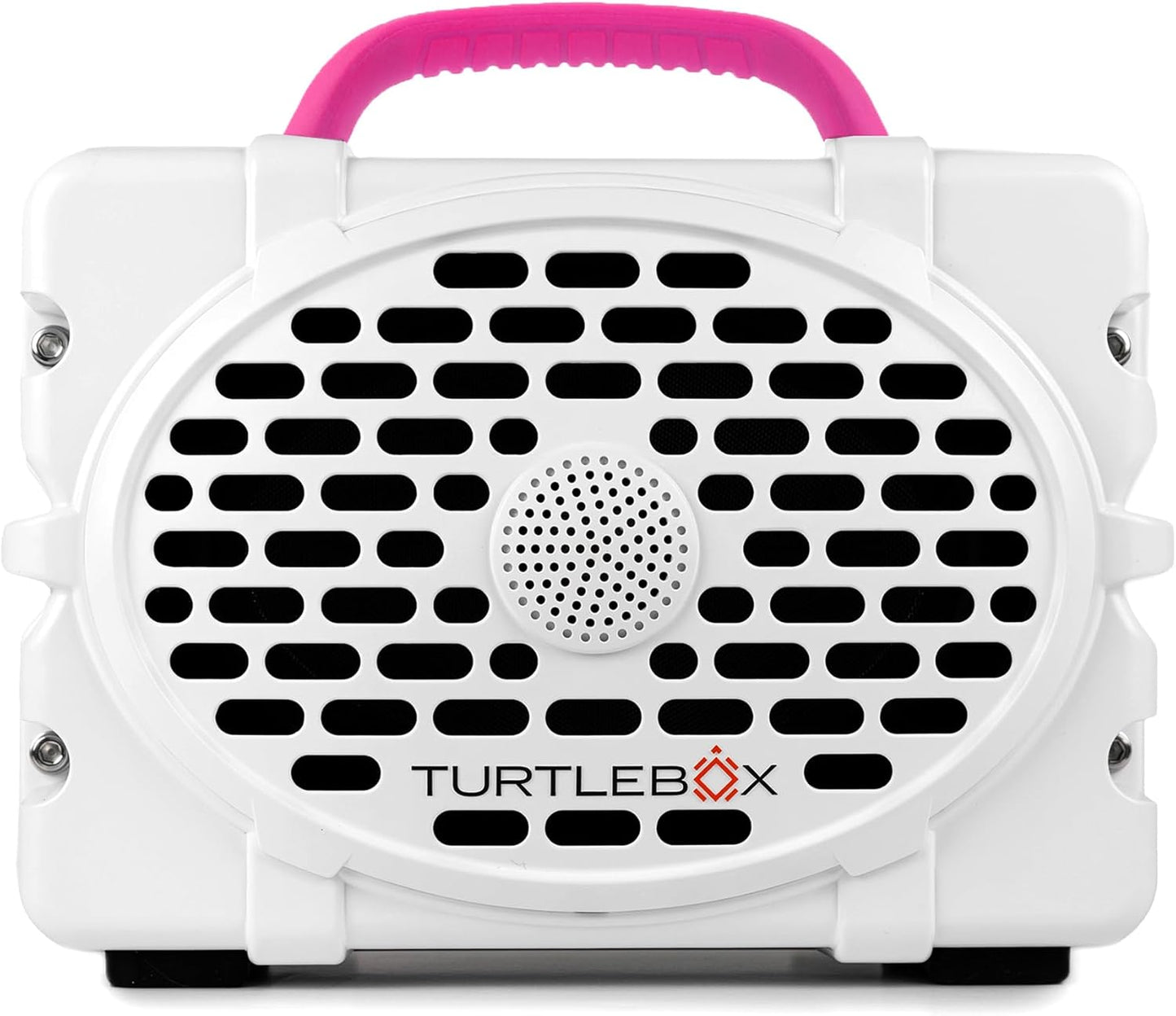 Turtlebox Original Gen 3: Portable Outdoor Bluetooth Speaker – Ultra-Loud (120dB), Waterproof (IP67), Rugged, Impact-Resistant, 3-Day Battery | Party Mode: Unlimited Pairing Stereo, White/Pink