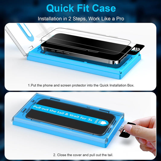 Mothca 2 Pack Matte Glass Screen Protector for iPhone 14 Pro Max 6.7-inch [Auto Fit Box Dust-Free] Edge to Edge Full Coverage Anti-Glare & Anti-Fingerprint Tempered Glass, Bubble Free, Smooth as Silk