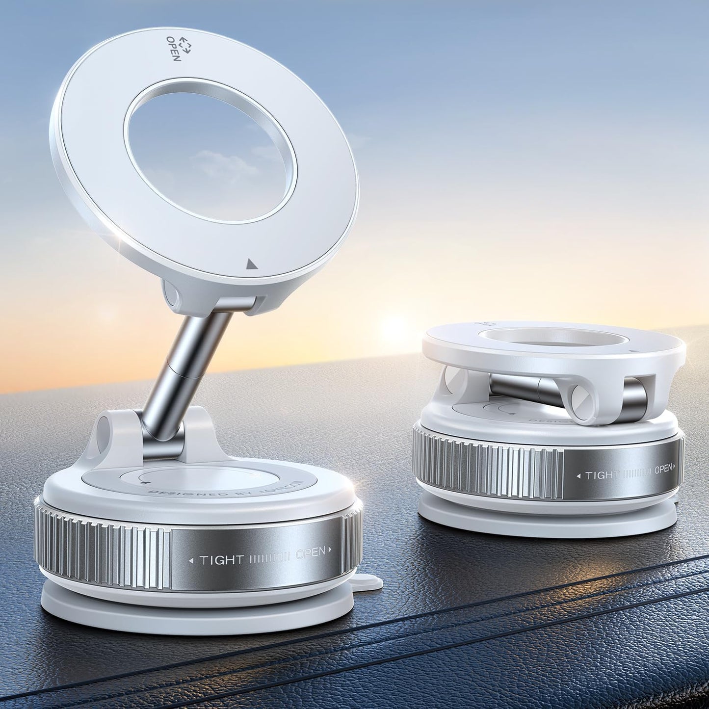 JOYROOM Vacuum Magnetic Car Phone Holder, Strongest Suction Cup 360° Adjustable Magsafe Car Phone Mount, Foldable Cell Phone Holders for Your Car for iPhone 16 Pro Max 15 14 13 12 Plus/Android