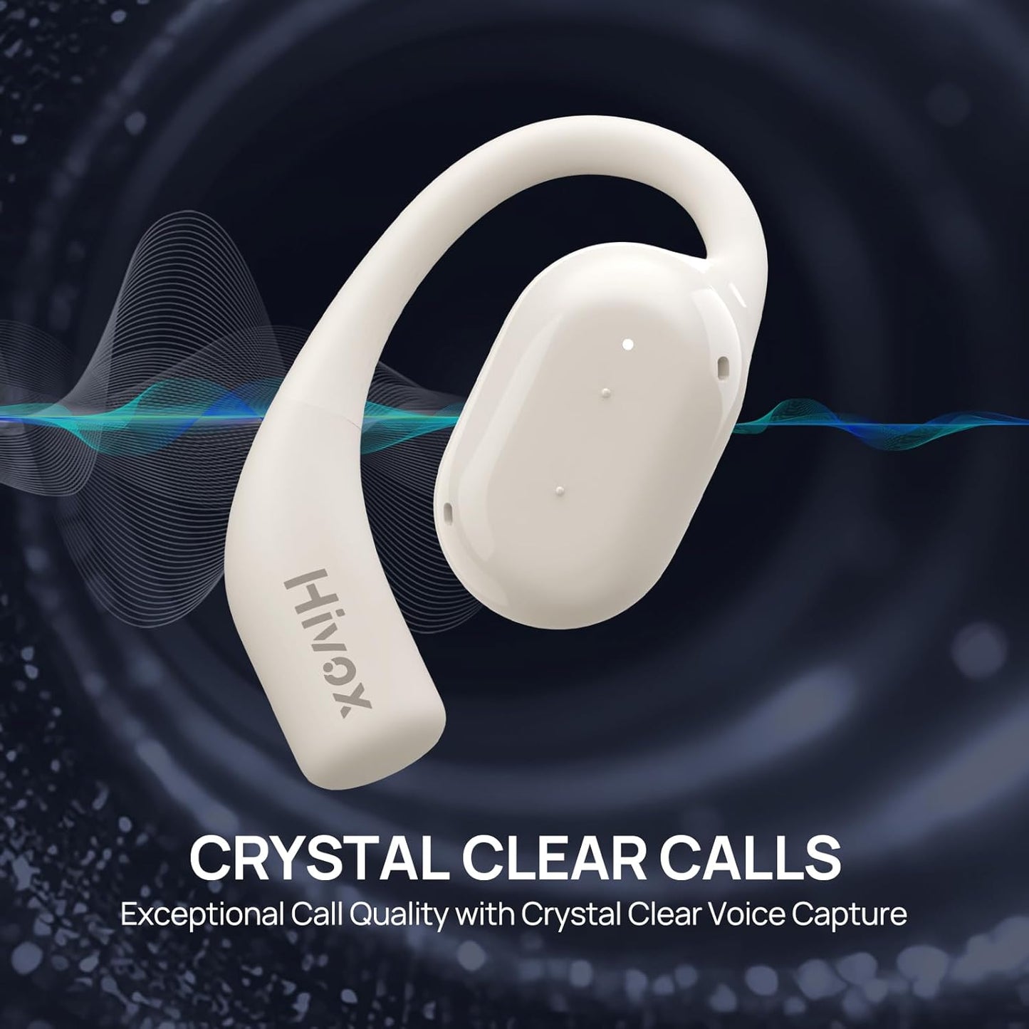 Open Ear Earbuds,Wireless Headphones with Earhooks,Earphones Wireless Bluetooth Air Conduction,Ultra-Comfort,Clear Calls,30H Playtime,IP54 Waterproof