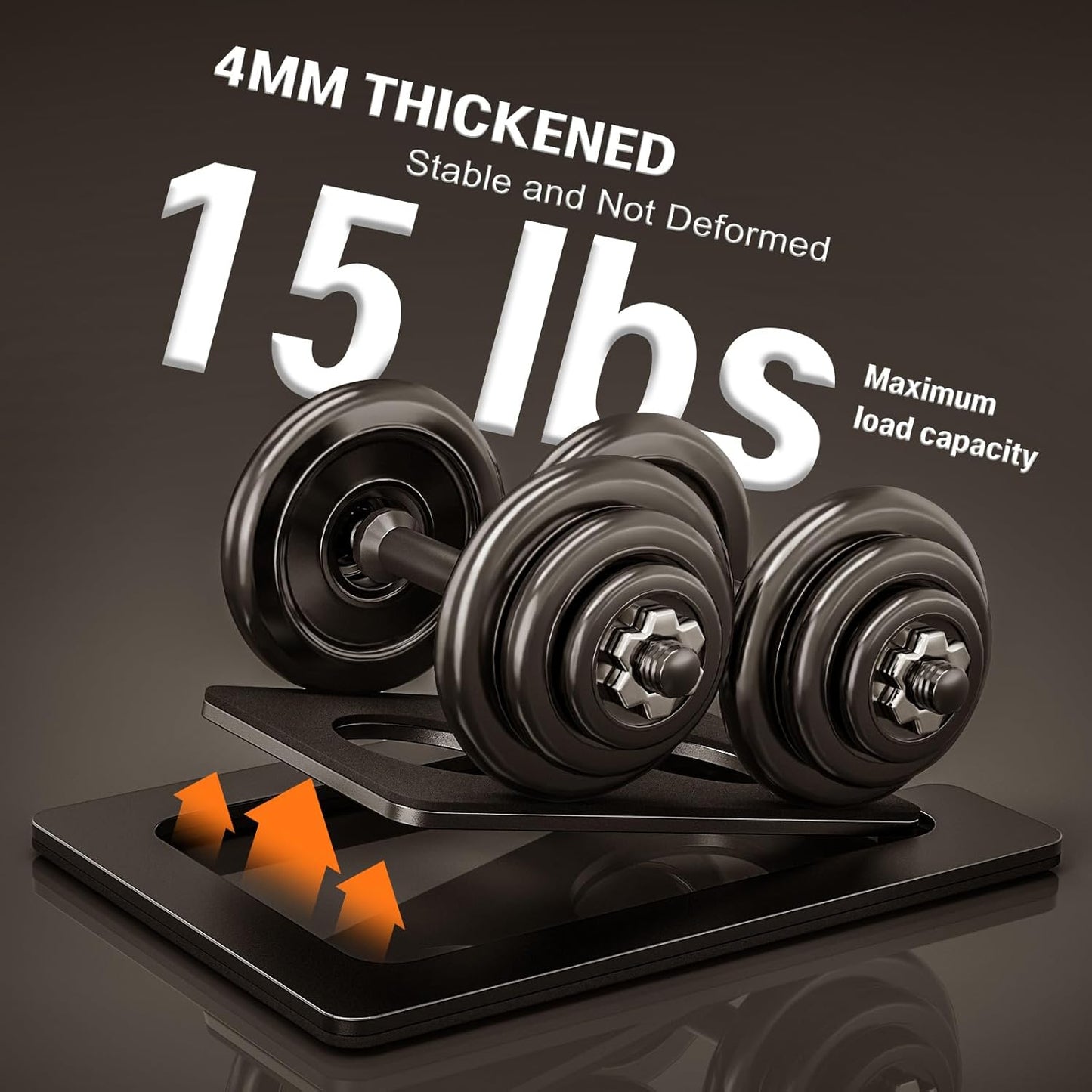 Metal Desktop Speaker Stands Pair, 15° Tilted Steel Tabletop Bookshelf Speaker Wedge with Damping Foam Pads for Small Medium Speakers, Suitable for PC, Gaming, and Studio