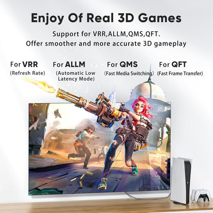 ARISKEEN 8K HDMI Cable 15 FT, 48Gbps High Speed HDMI 2.1 Cable, 8K 60Hz, 4K 120Hz 144Hz Braided HDMI Cord - 15 Feet