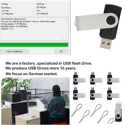 lcwamy 512MB Flash Drives 100 Pack USB Drives Bulk USB Flash Drive 100 Pack Flash Drive Bulk Thumb Drive Pendrive CupShadow USB(Black, No Logo)