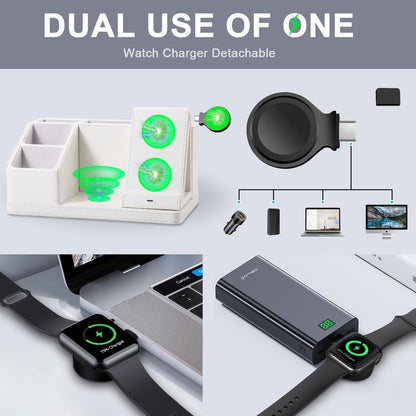 Leather Pen Organizer, Multi-Functional Pencil Holder for Desk, Desk Organizers and Accessories for Office Art Supplies,desk organizer with phone stand/charger,Birthday Gifts for Women/Men