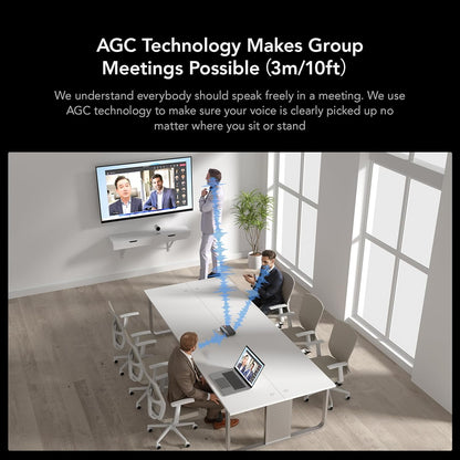 NUROUM A05B Bluetooth Conference Speaker and Microphone, Portable Wireless Speakerphone with Noise Canceling Mic, 16ft Voice Picked Up Computer Speaker for Desktop PC/Laptop/Office/Business Trips