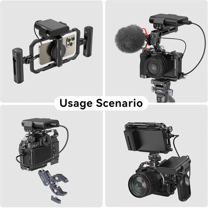 SmallRig Aluminum Power Bank Holder, Powerbank Mount Clamp Compatible with Width Range: 53 mm–84 mm (2.1–3.3 inches) and Thickness Range: 0 mm–18 mm (0–0.7 inch) Power Banks - BUB2336