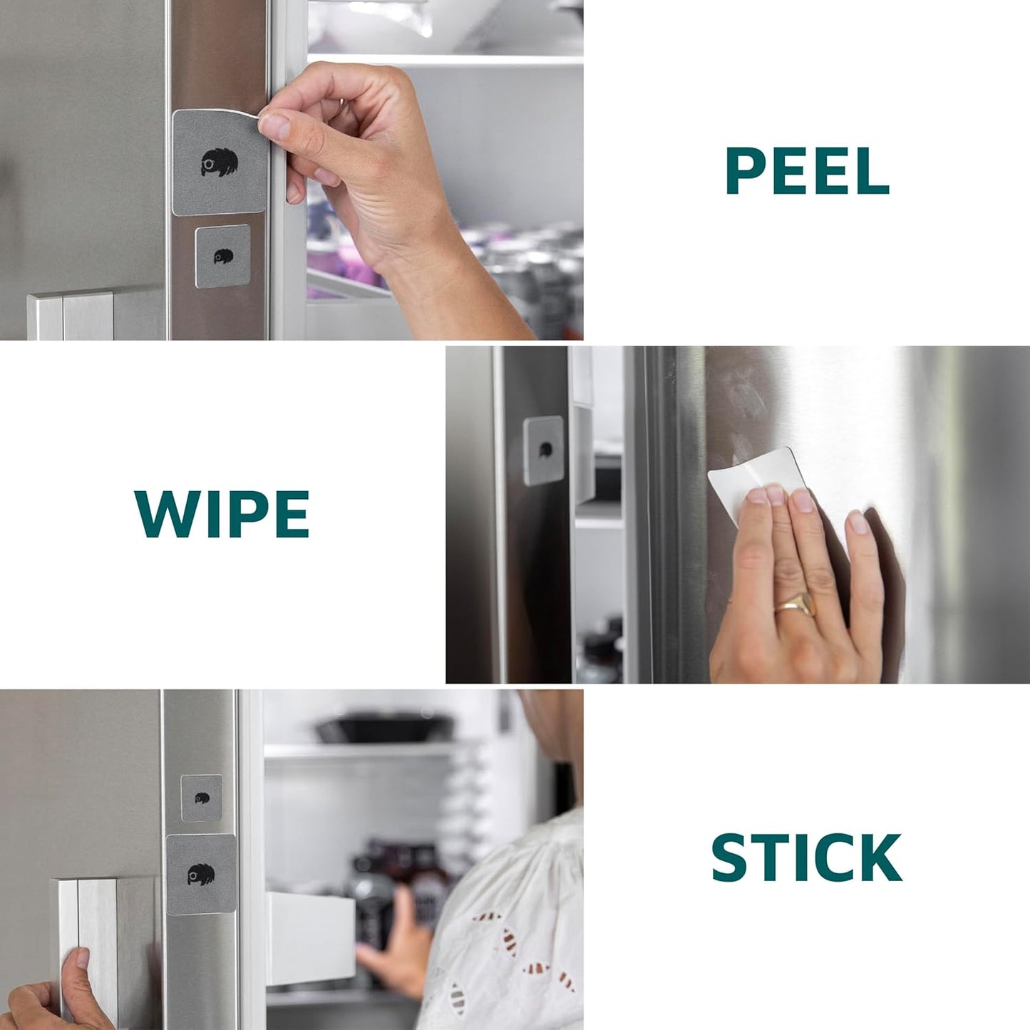 KUVRD Waterbear - Universal Screen Cleaners - Teeny Tiny Cleaning Tools for Your Lenses & Screens, Family Pack (1 Patch Set, 1 Pad Set, 1 Phat Pack Set)