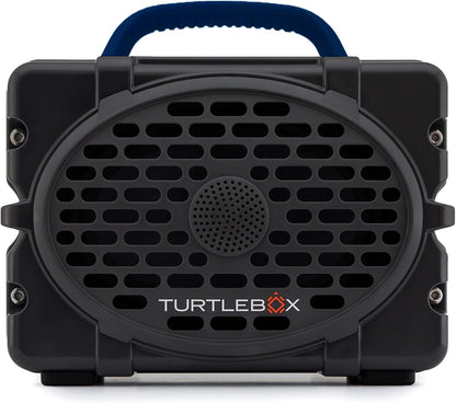 Turtlebox Original Gen 3: Portable Outdoor Bluetooth Speaker – Ultra-Loud (120dB), Waterproof (IP67), Rugged, Impact-Resistant, 3-Day Battery | Party Mode: Unlimited Pairing Stereo, Gray/Royal Blue