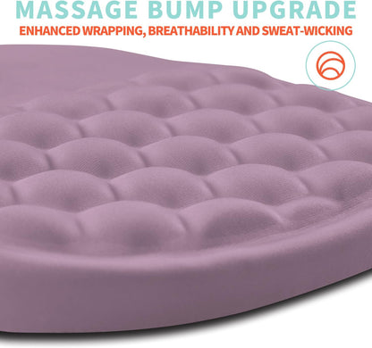 Ergonomic Mouse Pad Wrist Support with Memory Foam Massage Bulge, Carpal Tunnel Pain Relief Mousepad Wrist Rest for Mouse(12x8 inch, Purple)