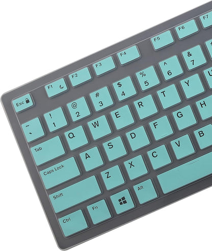 Keyboard Cover Skin for Dell KM636 KB216 KB216t KB216d KB216p Wired & Wireless Keyboard, Dell Optiplex 5250 3050 3240 5460 7450 7050, Dell Inspiron Desktop 24" 27" 5400 5490 7700 7790 3475 3670 3477