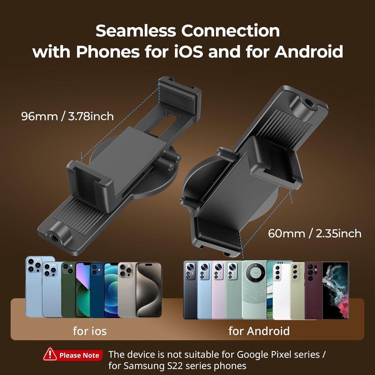 SmallRig Phone Vlog Selfie Monitor Screen for iPhone for Huawei for S24/S25, w/Magnetic Phone Holder Clip Mount & Wireless Remote, Sync Rear Camera for Selfie Vlog Live Stream Phone Filmmaking - 4851