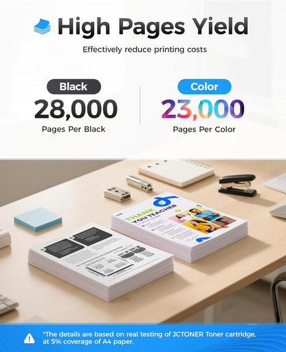 657X Toner Cartridge Set 4-Pack with Chip High Yield Replacement for HP 657X CF471X CF472X CF473X CF470X Compatible with HP Color LaserJet Enterprise Flow MFP M681f M681z M682z M681dh Printer Ink Copy