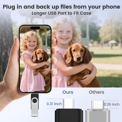 ABLAZE 16GB USB C Flash Drive 10 Pack, OTG USB 2.0 + Type C Memory Stick Dual Type C Thumb Drive Compatible with iPhone 16/15, Android Smartphone, Computers, Tablets, Mac,iPad,PC