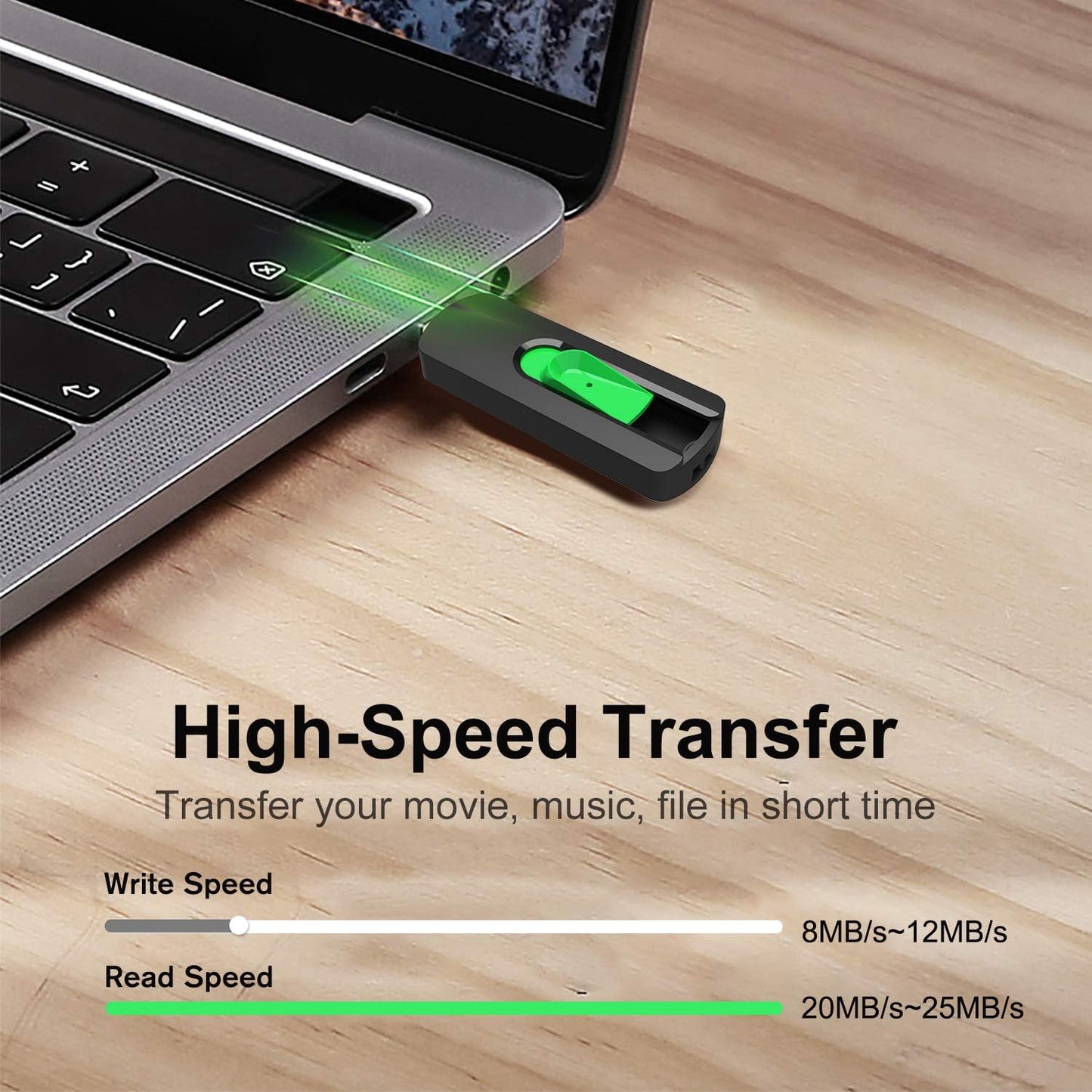 Aiibe 64 GB Flash Drive USB Flash Drive 64GB Thumb Drive USB 2.0 Memory Stick Zip Drive Backup Jump Drive Single 64GB 64G USB Drive for PC Laptop