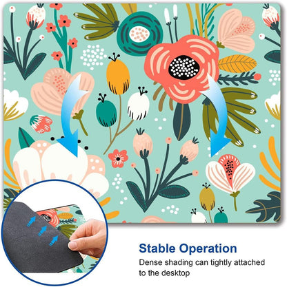 Mouse Pad, Cute Abstract Floral Mouse Pad for Women, Washable Square Cloth Mousepad for Office Laptop, Non-Slip Rubber Computer Mouse Pads for Wireless Mouse, Personalized Mouse Pads for Desk
