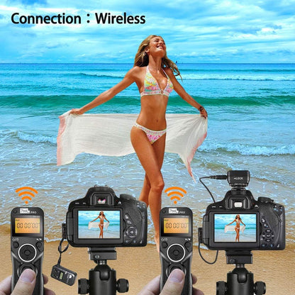 Pixel TW-283 E3 Wireless Shutter Release Cable Wired Remote Control Compatible Compatible for Canon XT XTi XS XSi T1i T2i T3 T3i T4i T5 T5i T6i SL1 EOS1300D 300D 60D 60Da 70D 80D