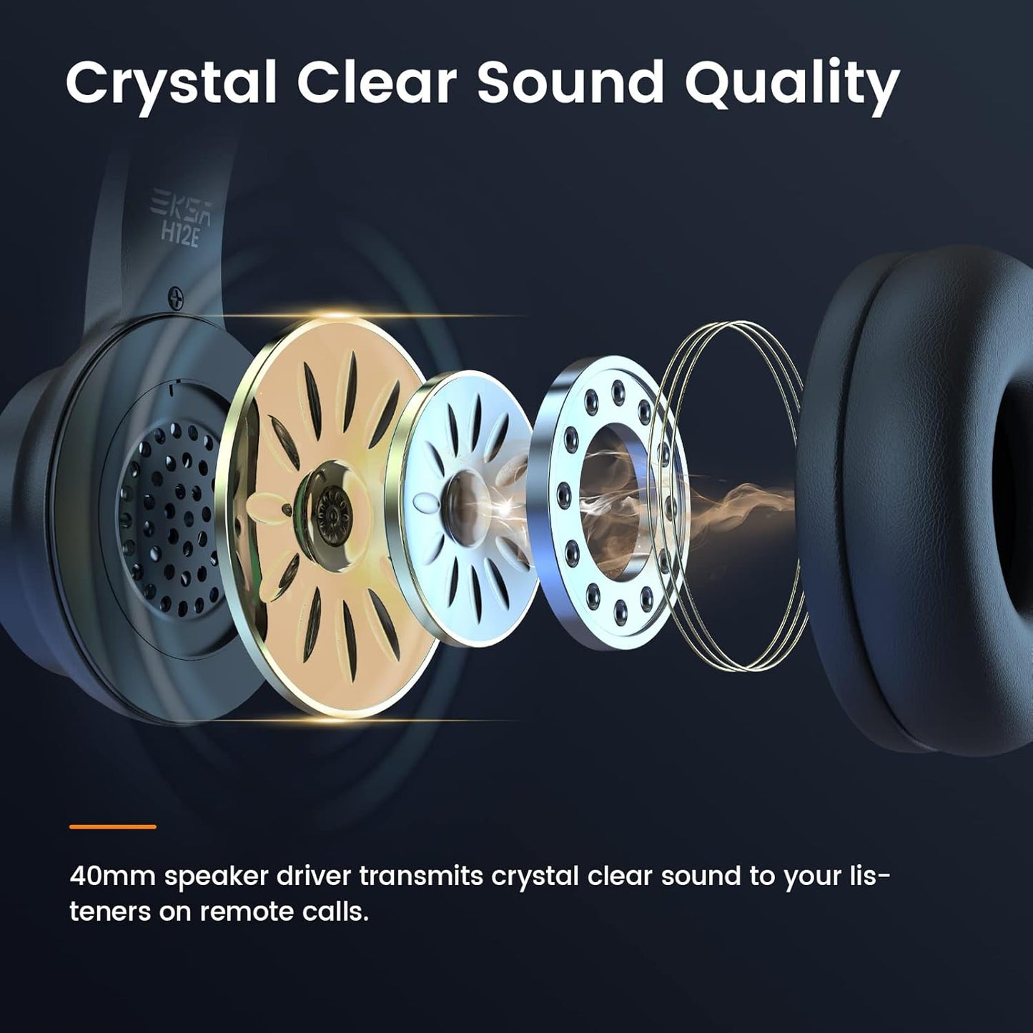 USB Headset with Microphone for PC Laptop, Wired Computer Headset Environmental Noise Canceling Headphones with Mic Mute & Volume Control, On Ear Lightweight Comfort for Work, Office/Call Center/Skype