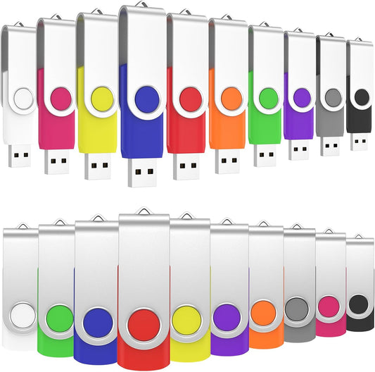 ABLAZE 512MB Flash Drives 500 Pack, USB 2.0 Thumb Drives Bulk Swivel Memory Stick Bulk USB 500 Pack Pendrives 512MB (Mixcolors)