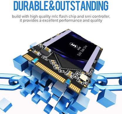 SSD MSATA 128GB Shark Speed Internal Solid State Drive High Performance Hard Drive for Desktop Laptop SATA III 6Gb/s Includes SSD (128GB, MSATA)