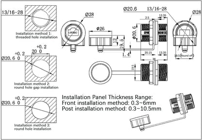 5PCS Panel Mounting Shielded RJ45 Waterproof Cat5/5e/6 8P8C Connector Ethernet LAN Cable Connector Double Head Adapter with Waterproof/Dust Cap