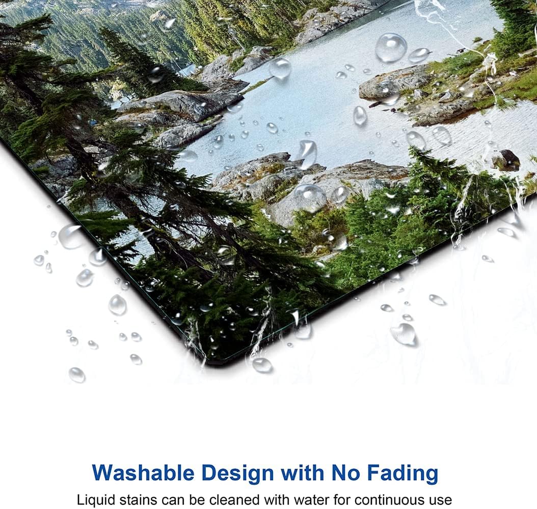 Hokafenle Mouse Pad, Natural Landscape Mouse Pad, Forest Waterfall Mousepad, Premium-Textured Square Waterproof Mouse Mat Non-Slip Rubber Base Mouse Pads for Office Laptop