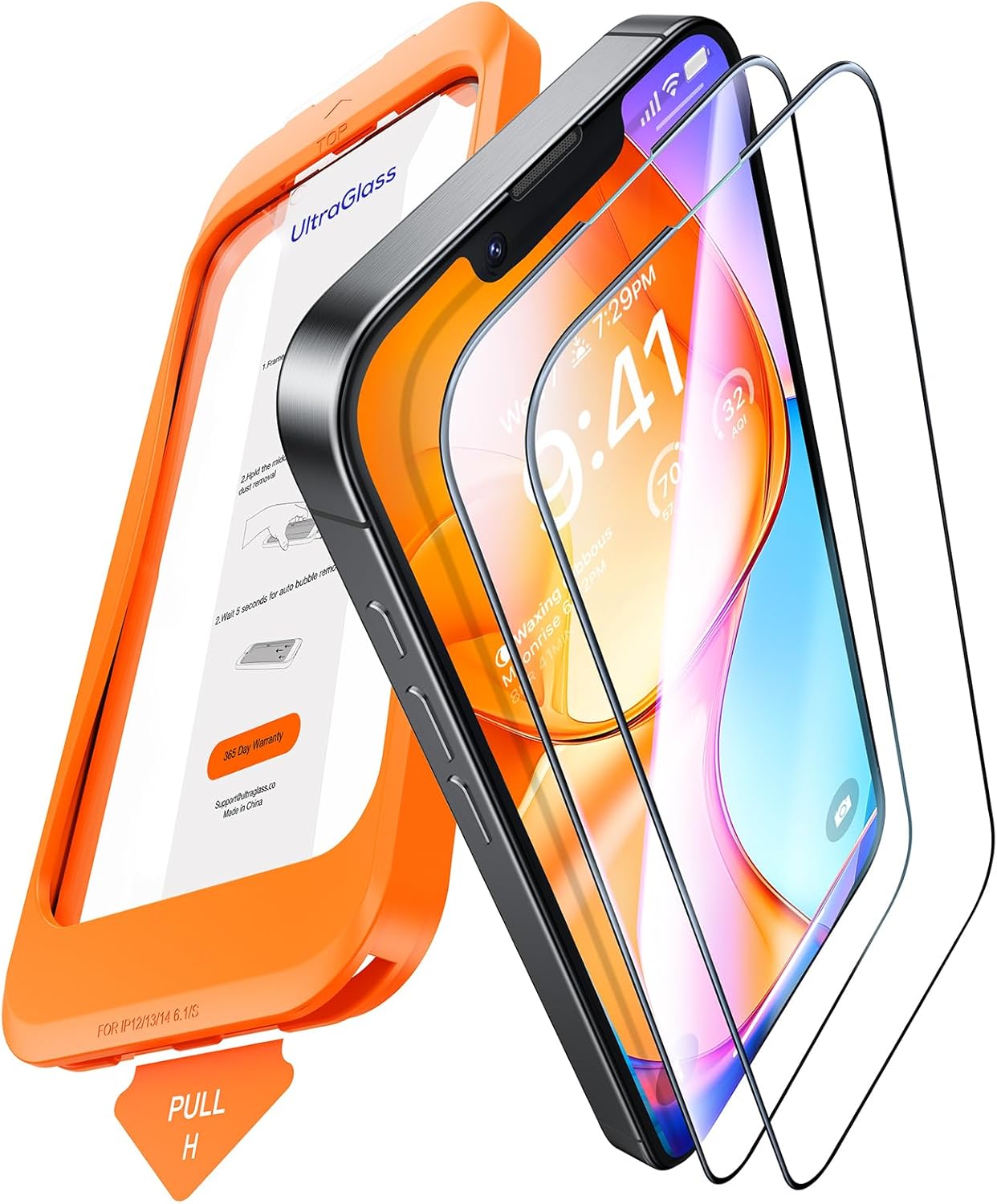 UltraGlass UNBREAK TOP 9H+ Glass for iPhone 16e Screen Protector (12FT Military Grade Shatterproof) Screen Protector 16e Tempered Glass (Longest Durable) Full Edge Coverage 6.1" 2 Pack