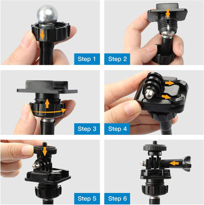 Pipishell 25 Inch Webcam Stand, Flexible Desk Mount Clamp Gooseneck Stand for Logitech Webcam C960 C930e C930 C920 C920S C922x C922 Brio 4K C925e C615 and Other Devices with 1/4" Thread-PIWS01