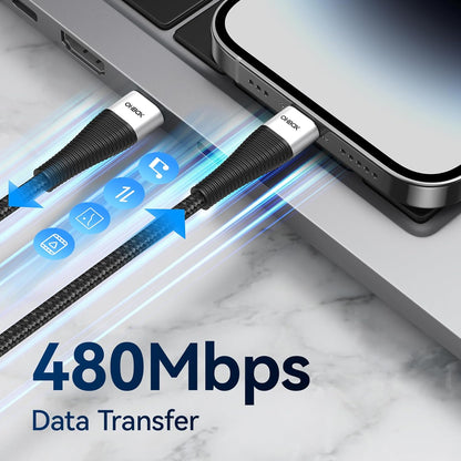 Long USB C to USB C Cable 10FT 2Pack, USB C Charger Cable 100W Fast Charging Cord Braided, Type C Cable for iPhone 16 15/15Plus/15Pro/Max, MacBook Pro/Air, iPad Pro/Air/Mini,Samsung,Pixel,Laptop