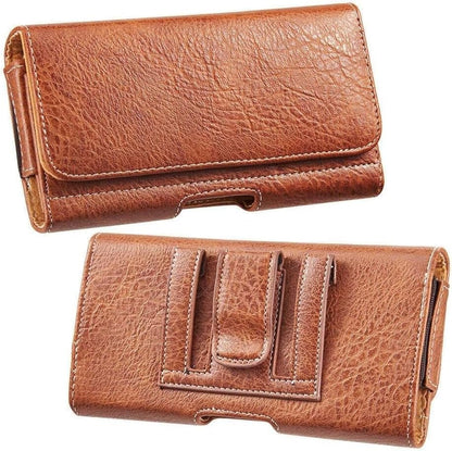 Galaxy Wireless USA for for Samsung Galaxy S25 S24 Ultra, S25 S24 Plus/S23 fe Holster Brown Leather Carrying Cell Phone Holder Belt Clip Holster Case Pouch for iPhone 13 14 15 16 Pro Max 14 15 16 Plus