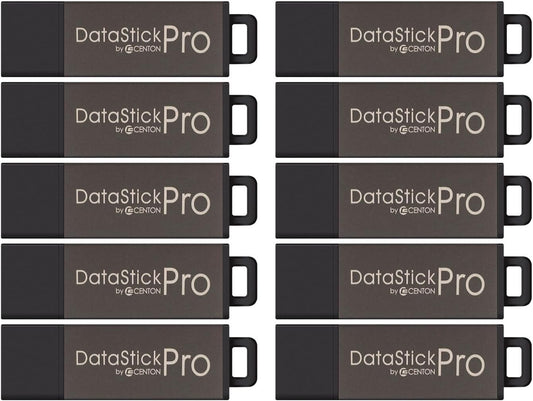 4GB DataStick Pro by Centon, 25 Pack, USB 2.0 Flash Drive Memory Stick for Storage and Backup