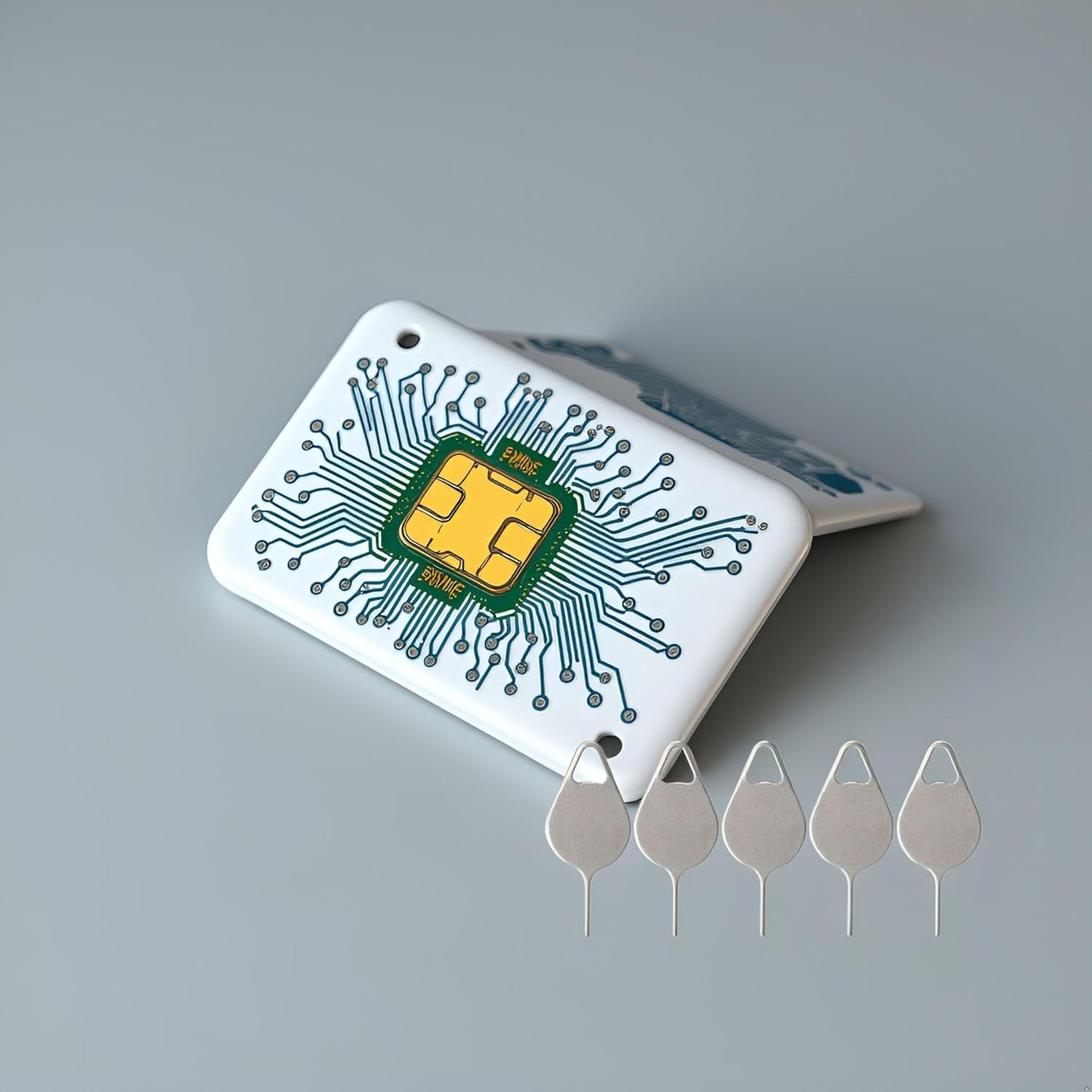 5 Pcs Silver Card Needle, Sim Card Tray Opening Removal Tool, Eject Pin Tool Replacement SIM Card Tools Accessories