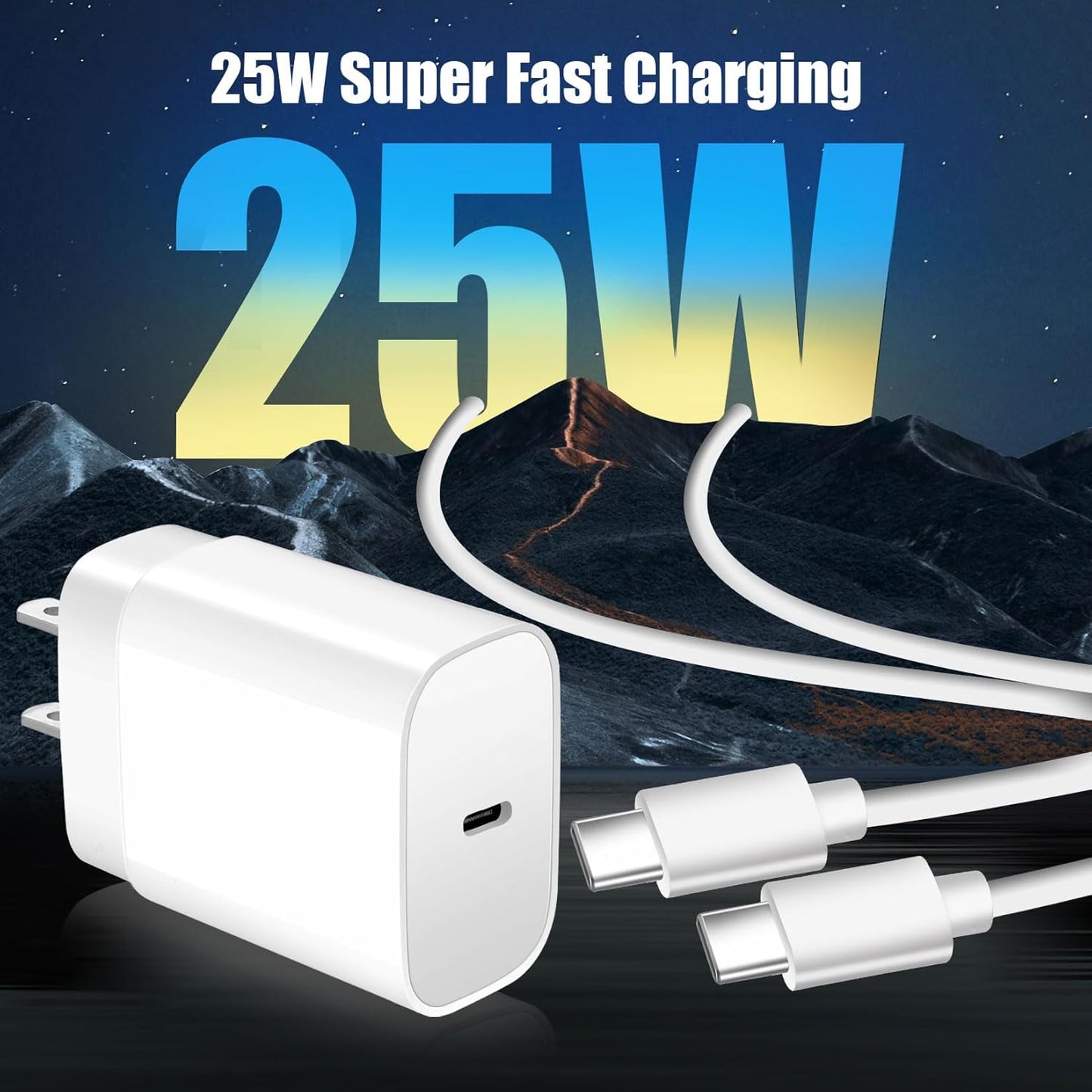 Samsung Fast Charger 2Pack 10FT Long USB C Samsung Charger Fast Charging Cord 25W USB C Chargers Fast Charging Block,Type C Wall Chargers for SamsungGalaxy S25 Ultra/S25+/S24+/S23/S22/S21/S20/A54/A16