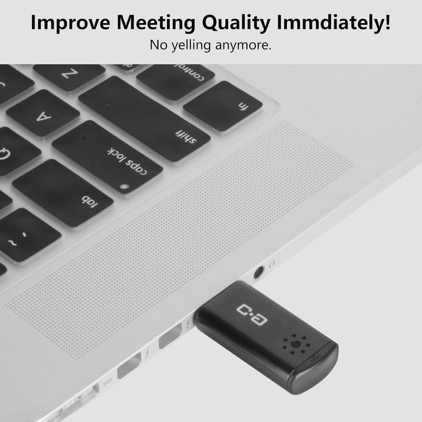 USB Microphone for Laptop and Desktop Computer, High Sensitivity for Clear Call, Plug-and-Play, High Gain, Cordless Mini-Sized Portable, Ideal for Work & Study