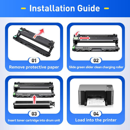 DR221CL DR-221CL Drum Unit Set 4 Pack High Yield Replacement for Brother Color DCP-9020CDN HL-3140CW HL-3150CDW HL-3170CDW HL-3180CDW MFC-9130CW MFC-9330CDW MFC-9340CDW HL-3180CDW Printer Black Color