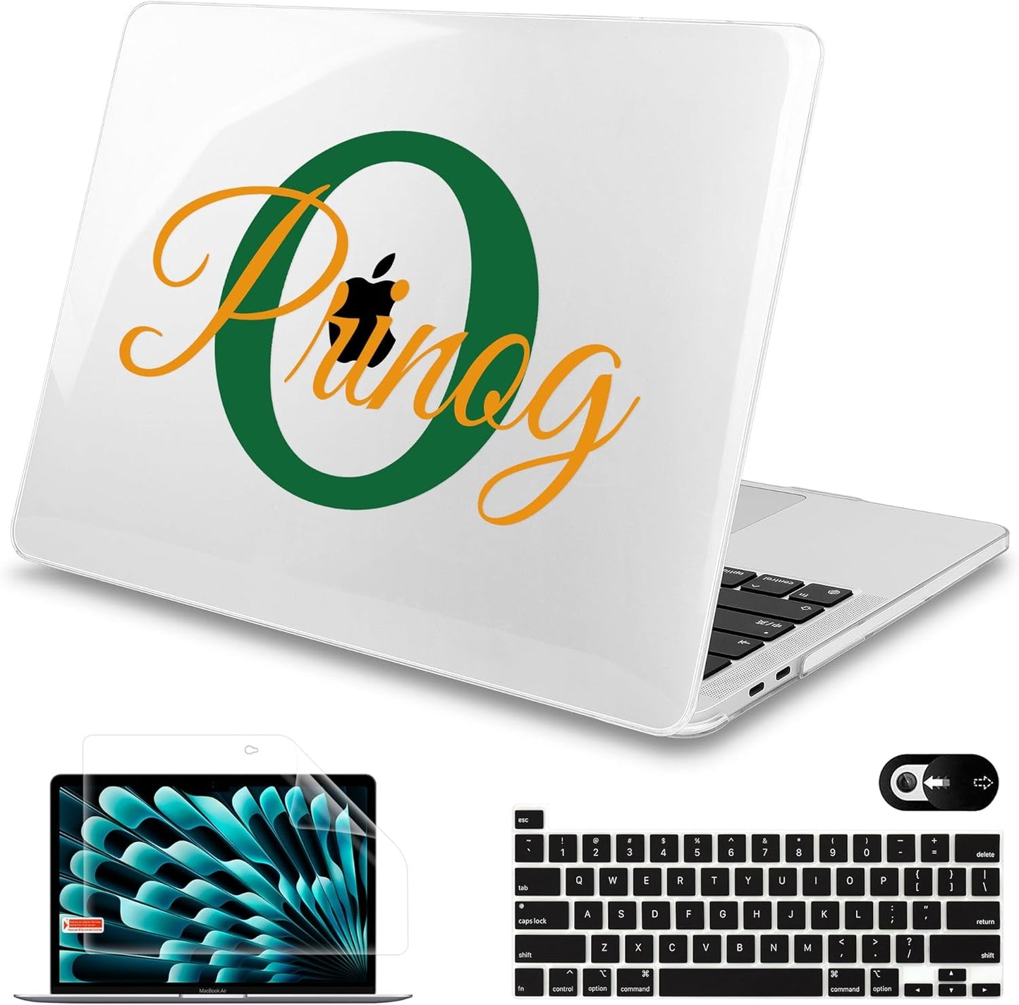 Mektron Customizable Name for MacBook Pro 13-inch Case 2022 2021 2020 Release A2338 M2 M1 A2289 A2251, DIY Plastic Hard Shell Cover for New MacBook Pro 13.3-inch Touch Bar Fits Touch ID