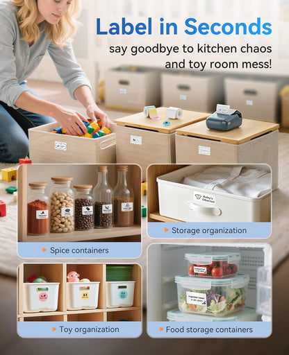 NIIMBOT B1 Label Maker Machine with Tape, Thermal Label Printer Easy to Use for Office, Home, Business, 2 Inch Label Maker with 2'' x1.18'' Labels-230pcs/Roll