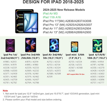 Stylus Pen for iPad 2018-2025: 15 Mins Fast Charging Pencil 1 Generation with Tilt Sensitivity Palm Rejection - Work for iPad Air 3 4 5 M2 M3- Pro 11" 12.9" M4 - Mini 5 6 - iPad 6 7 8 9 10 11 (Pink)