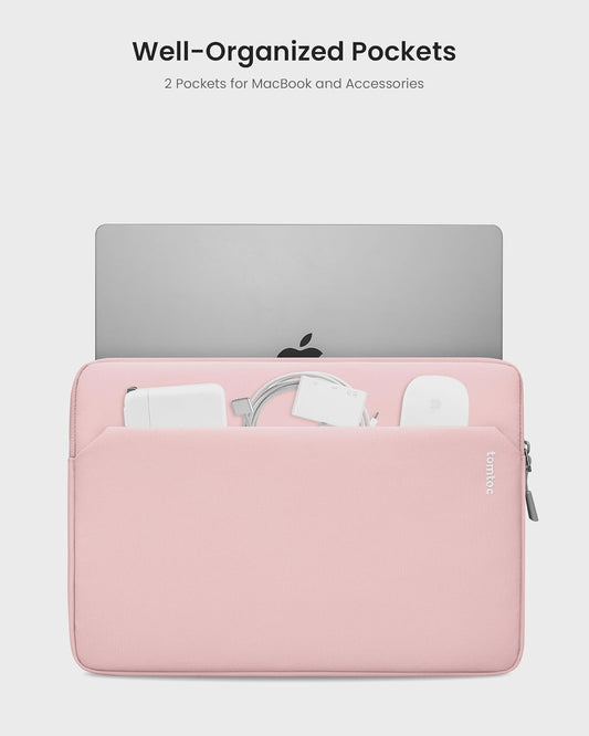 tomtoc Slim Laptop Sleeve for 15-inch 2025 New MacBook Air M4/A3241, M3/A3114, M2/A2941, 15 Inch Microsoft Surface Laptop AI PC/6/5, Dell XPS 15 Plus, Recycled Water-Resistant Protective Case Bag