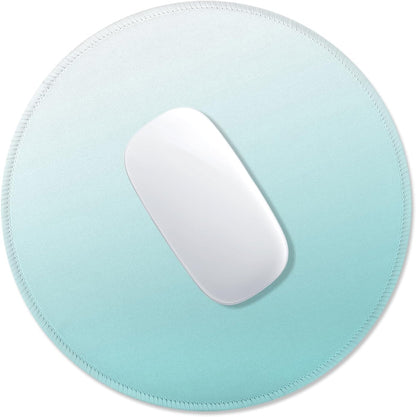 ITNRSIIET Mouse Pad Non-Slip Rubber Base Smooth Surface Stitched Edges Waterproof Durable Compatible with All Mice for Office & Gaming, Desk Accessory, Diameter 8.7 inch, Sky Gradient
