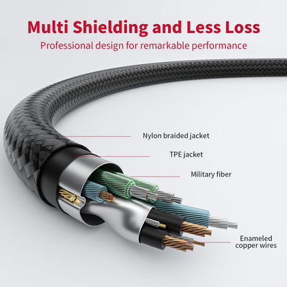 3.5mm to RCA Cable (6.6 Feet/2M),3.5 mm 1/8 to RCA 2-Male Headphone Jack Adapter HiFi Sound Splitter Auxiliary Cord for Smartphone,MP3 Players,Laptops,Tablet,Speaker