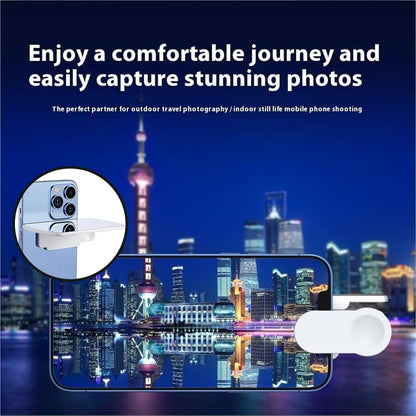 Mirror Effect Lens - Capture Stunning Reflections Instantly, Smartphone Camera Mirror Reflection Clip Kit, Adjustable HD Glass Smartphone Photography Flip Mirror, for Travel Photography (White-2Pcs)