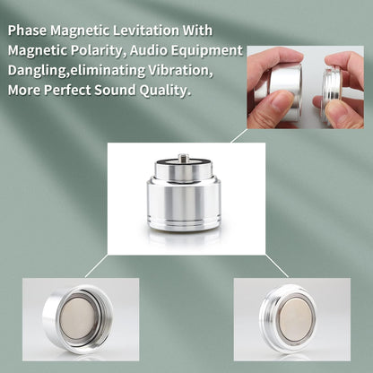 Tertullus 4pcs Aluminum Speaker Isolation Feet Sound Isolation Maglev Feet Speaker Stand Turntable Feet (48mm×42mm)