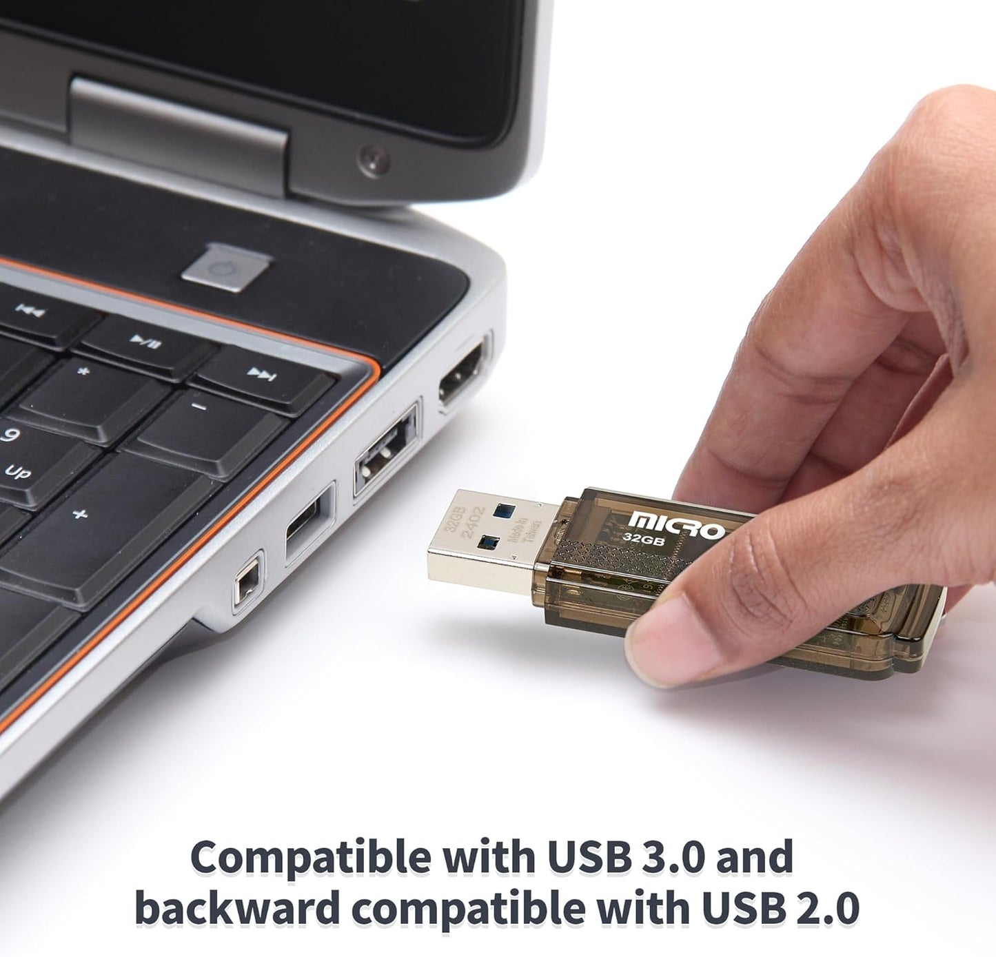 INLAND Micro Center Super Speed 2 Pack 32GB USB 3.0/USB3.1 Gen1 Flash Drive Gum Size Memory Stick Thumb Drive Data Storage Jump Drive (32G 2-Pack)