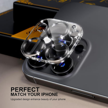 beuxece for 6 Pack iPhone 15 / iPhone 15 Plus Camera Lens Protector [Drop Protection] [Case Friendly] [Easy Installation] 9H Tempered Glass Camera Screen Protector Cover Accessories, CD Black