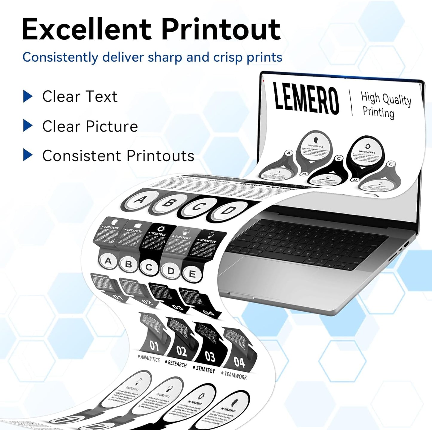 LEMERO Compatible Toner Cartridge Replacement for Brother TN830XL TN830 TN-830 Black High Yield Toner Cartridge Work with DCP-L2640DW HL-L2460DW HL-L2480DW HL-L2405W MFC-L2820DW Printer 830XL 2-Black