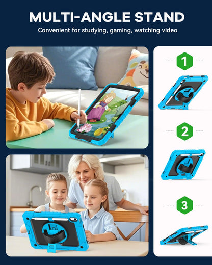 Cantis Case for iPad (A16) 11th Generation 11 inch 2025, iPad 10th Generation 10.9 inch 2022 with Screen Protector/ 360 Degree Rotating Stand/Shoulder Strap/Pencil Holder, Blue