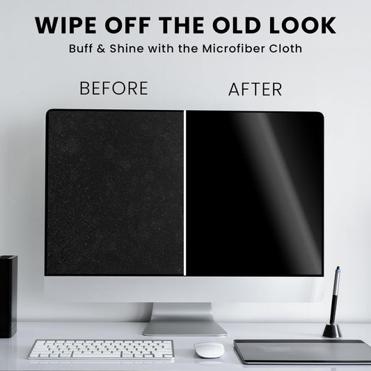 EVEO Electronic Wipes Screen Cleaner - Screen Wipes TV Screen Cleaner Wipes, Computer Screen Wipes, Laptop Screen Cleaner, ipad & Monitor Cleaner, Screen Cleaning Wipes - [90 Wipes + Microfiber Cloth]